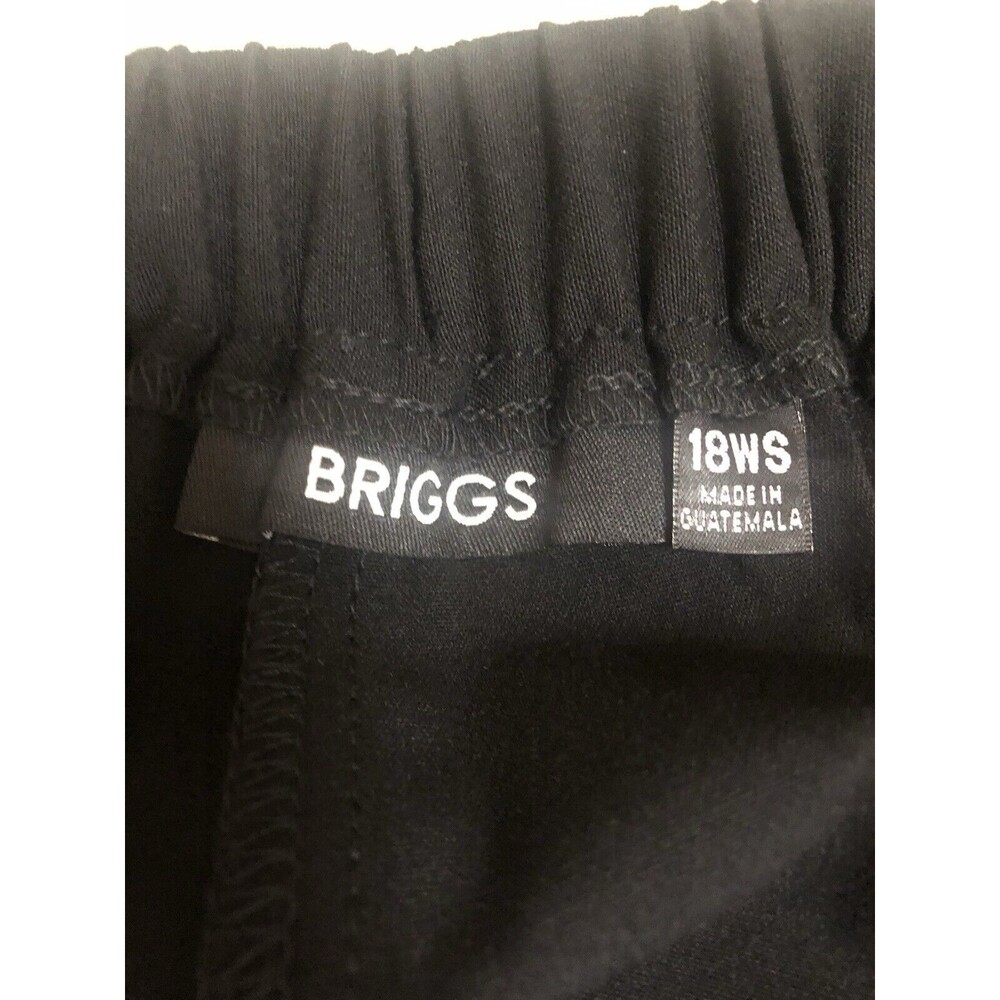 NWT Briggs Black Dress Pants S 14 Knit Strech Elastic Waist Straight Leg - Picture 14 of 15